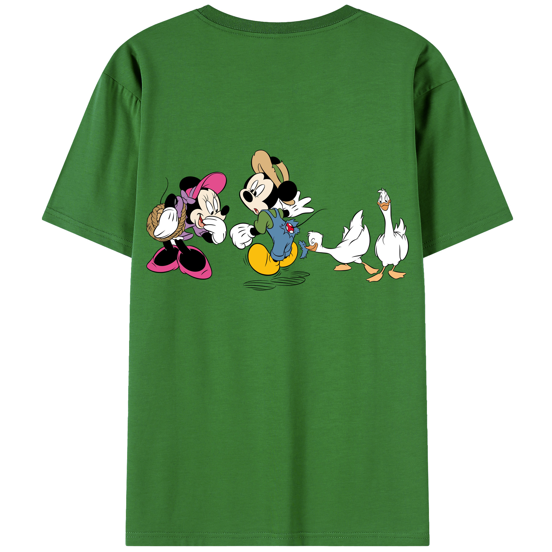 （画像用） ミッキーマウス Mickey Mouse レディース半袖Tシャツ(バックプリント)